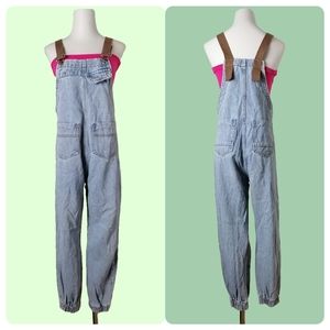 sz: XS, light blue soft denim washed overalls